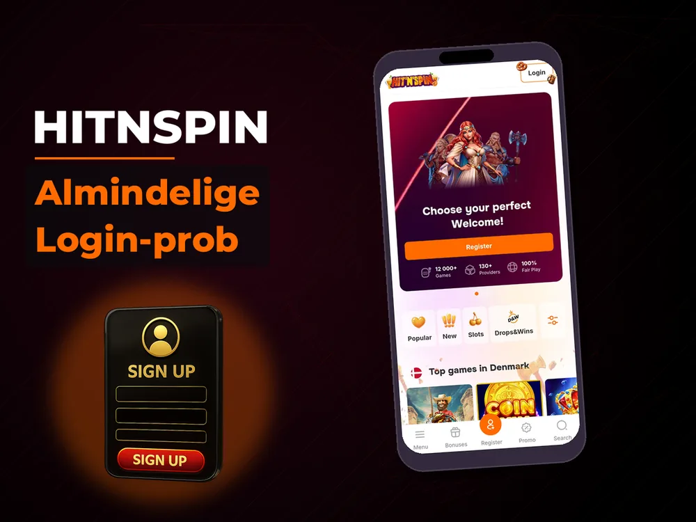 Hitnspin - Almindelige Login-prob